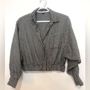 Mavi checkered / plaid cropped shirt